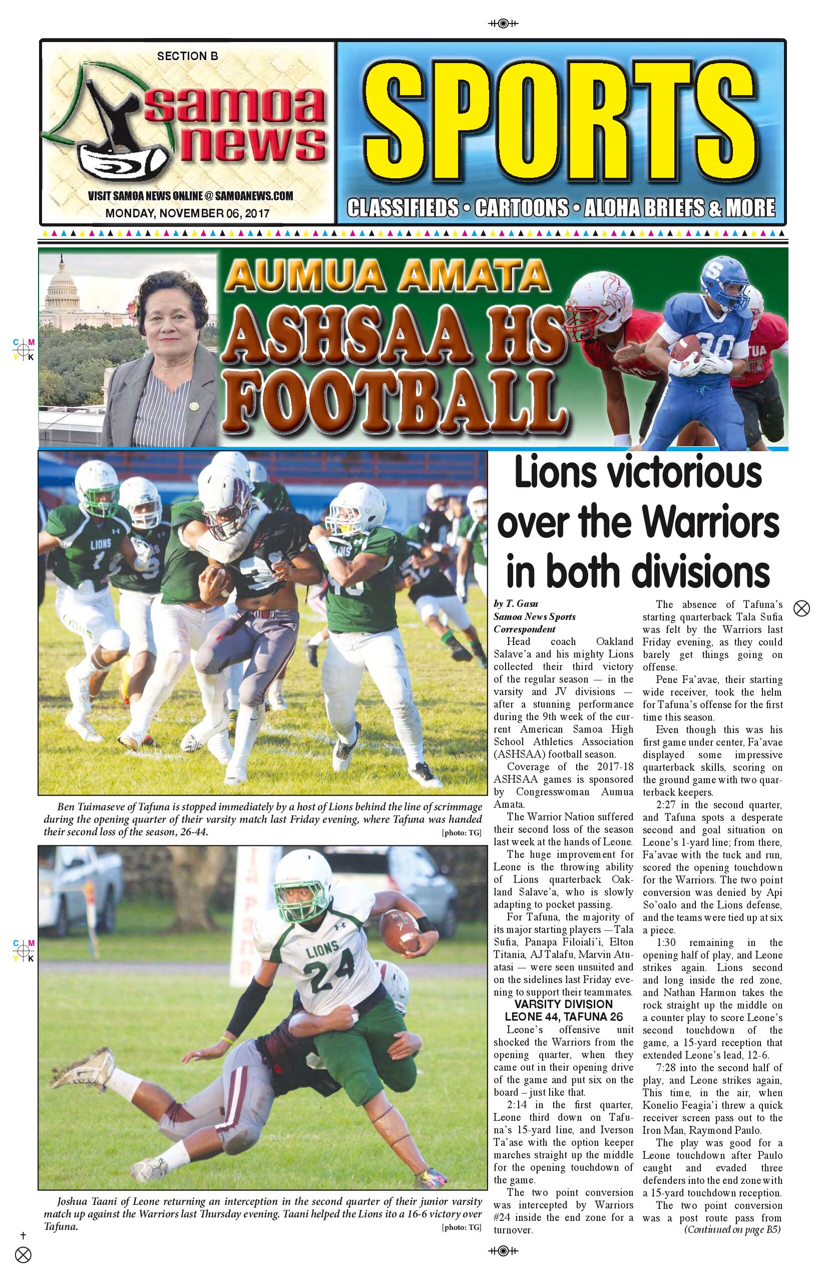 SN Sports Monday, Nov. 06, 2017