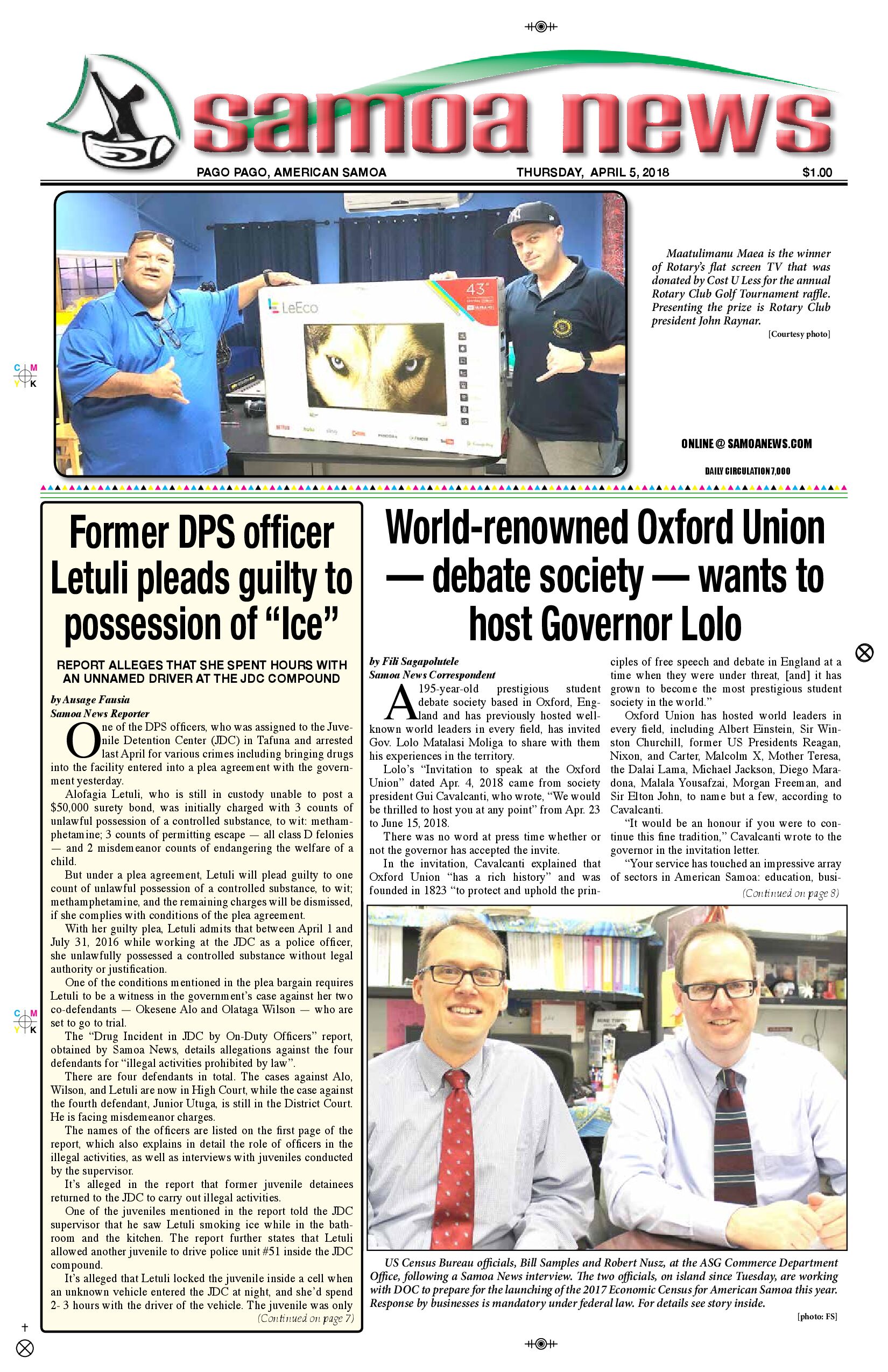 SN News Thursday, April 05, 2018