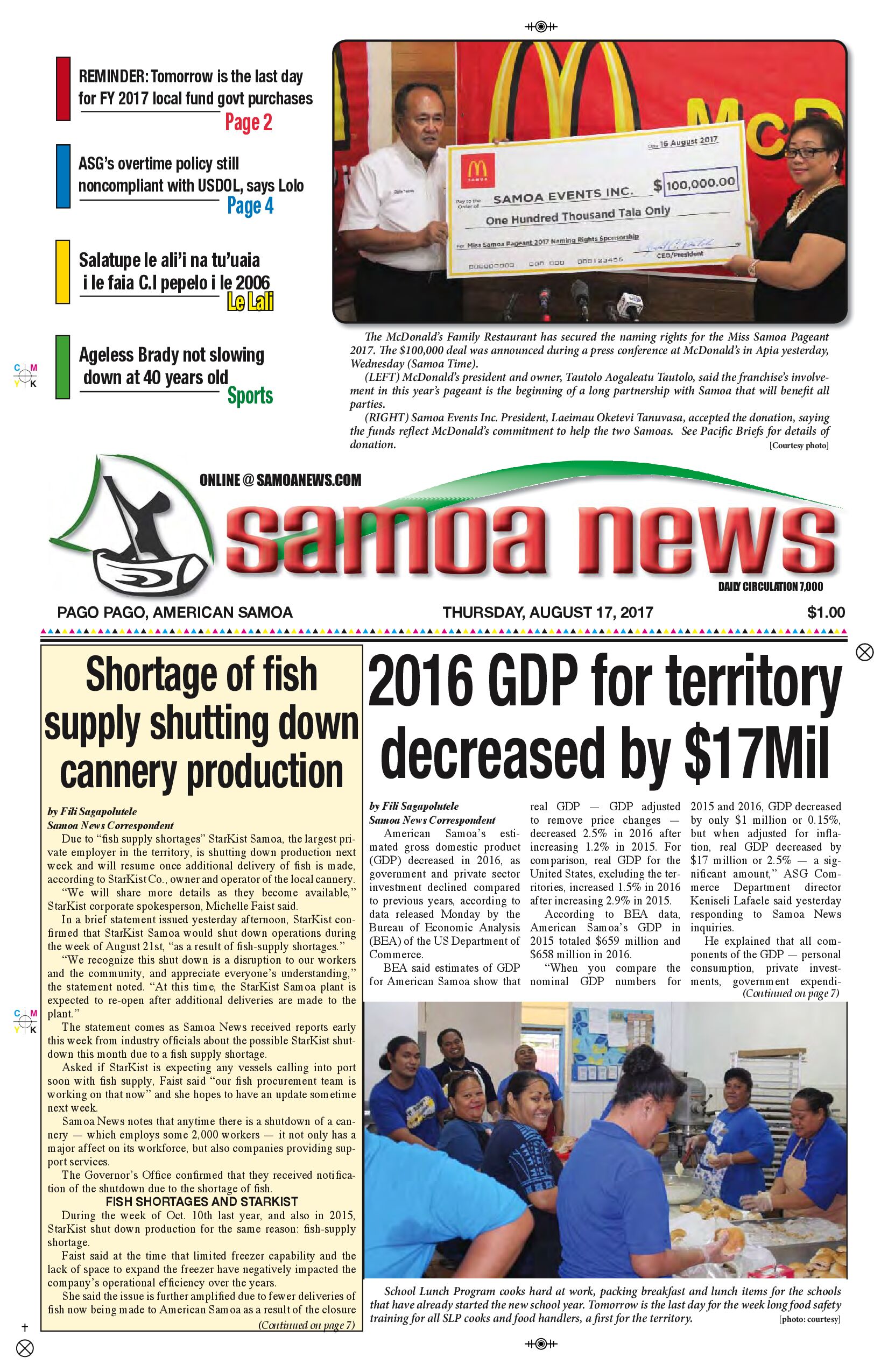 SN News Thursday, Aug. 17, 2017