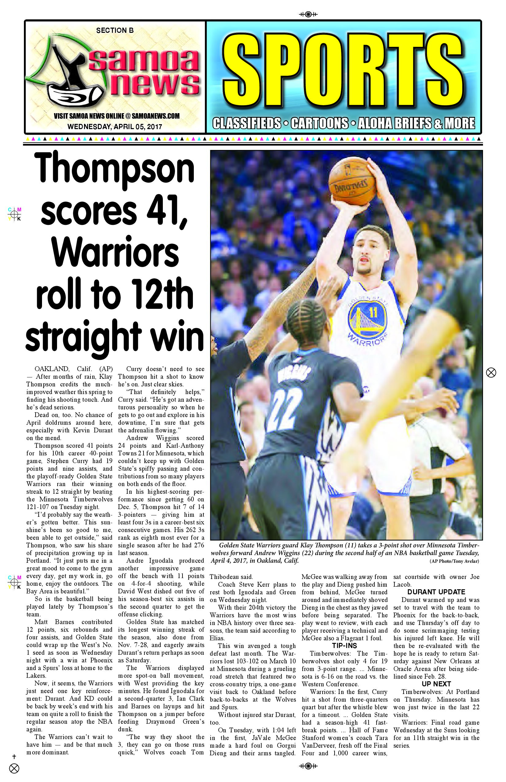 SN Sports Wednesday April 5, 2017