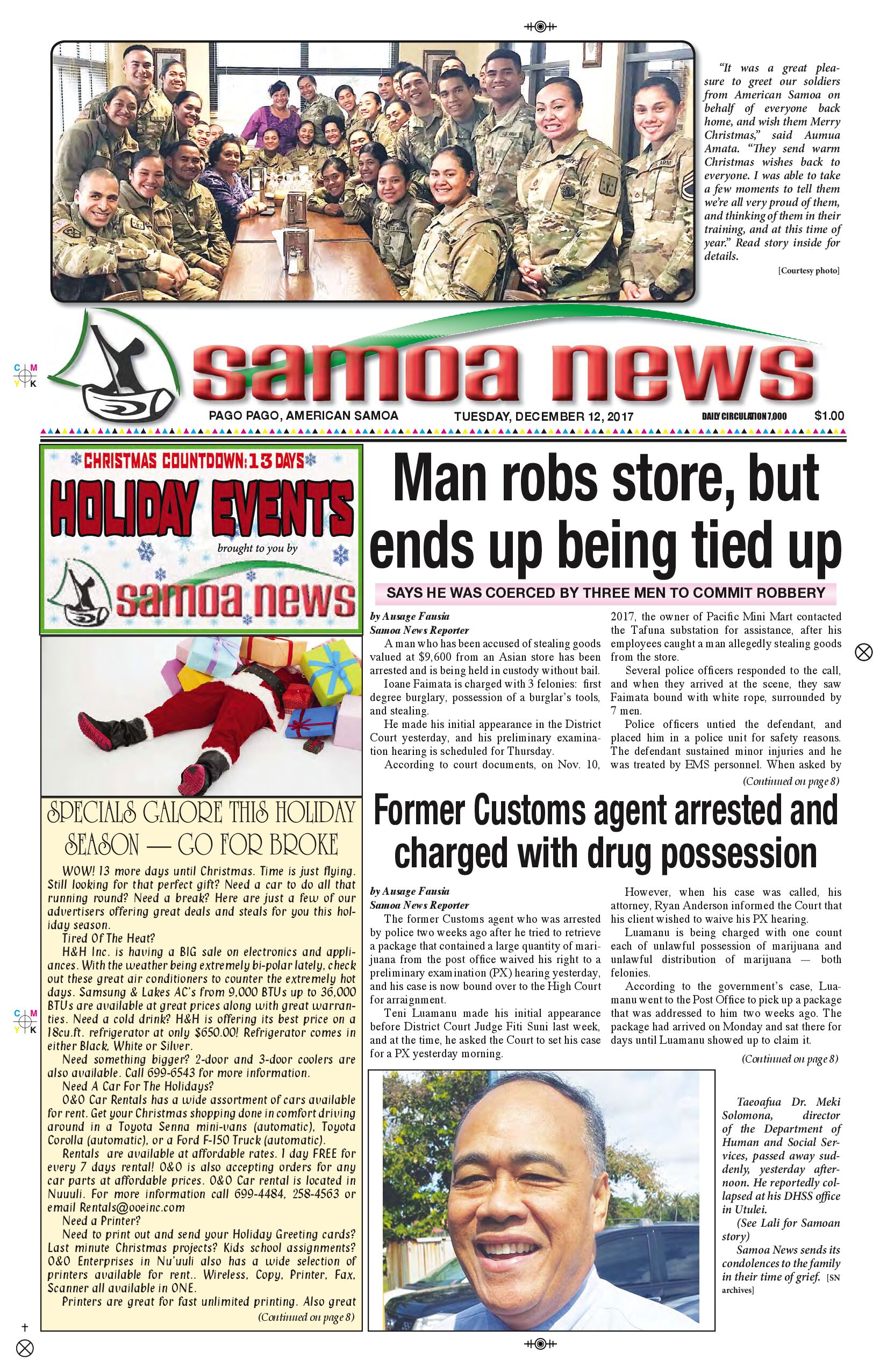 SN News Tuesday Dec. 12, 2017