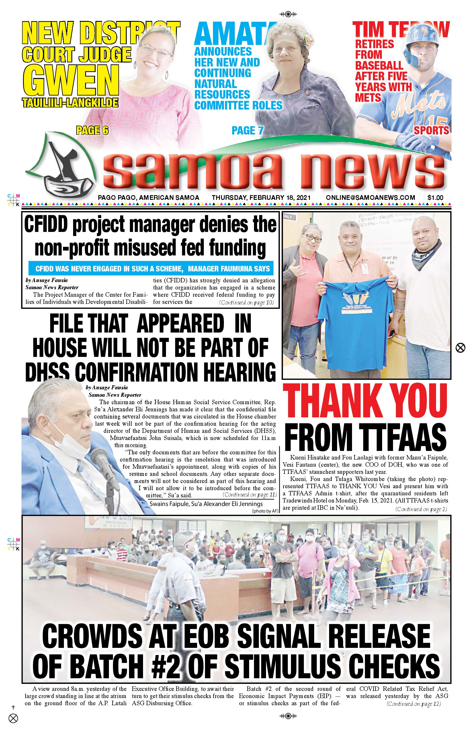 SN News Thursday, Feb. 18, 2021