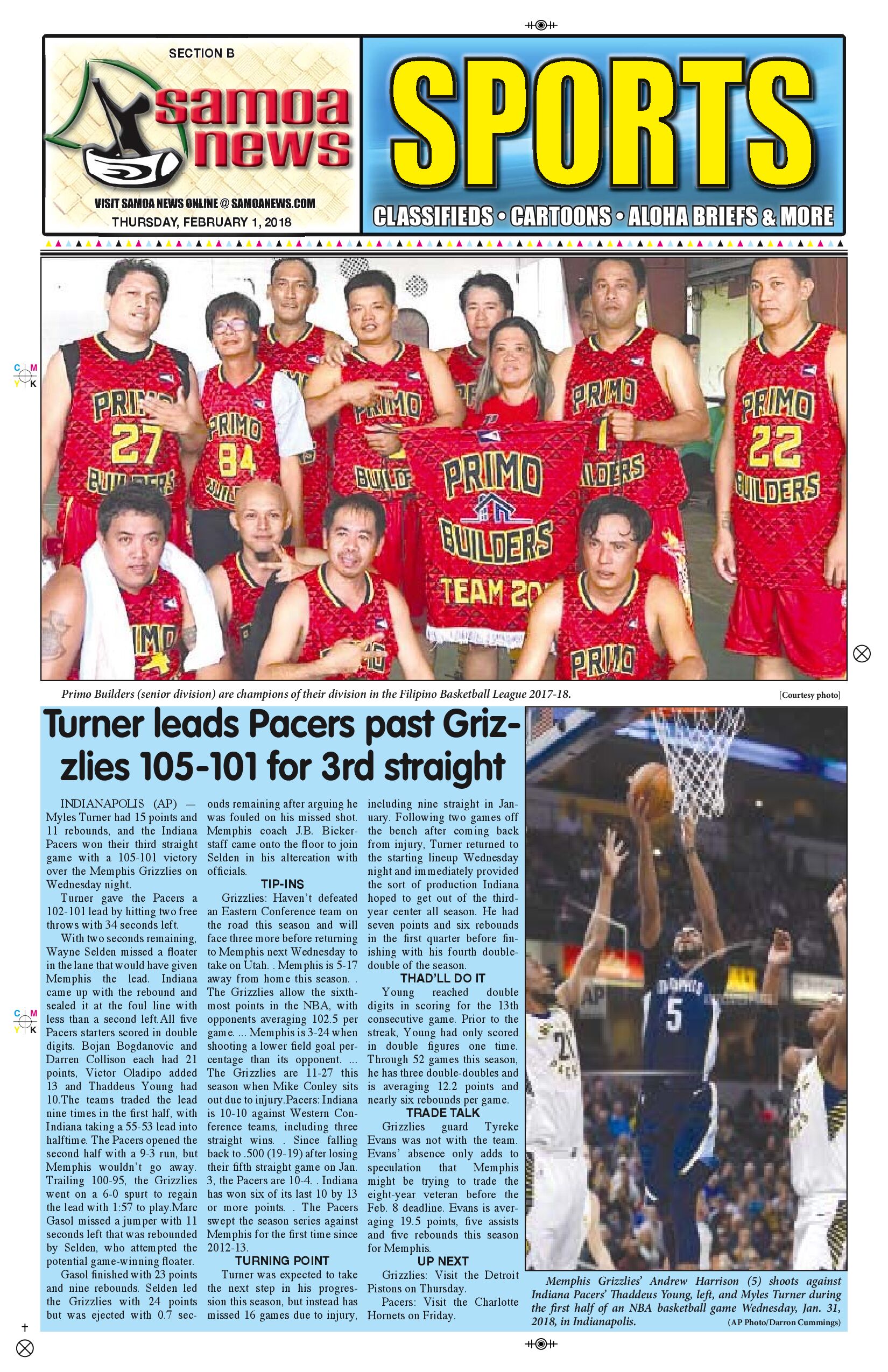 SN Sports Thursday, Feb. 1, 2018