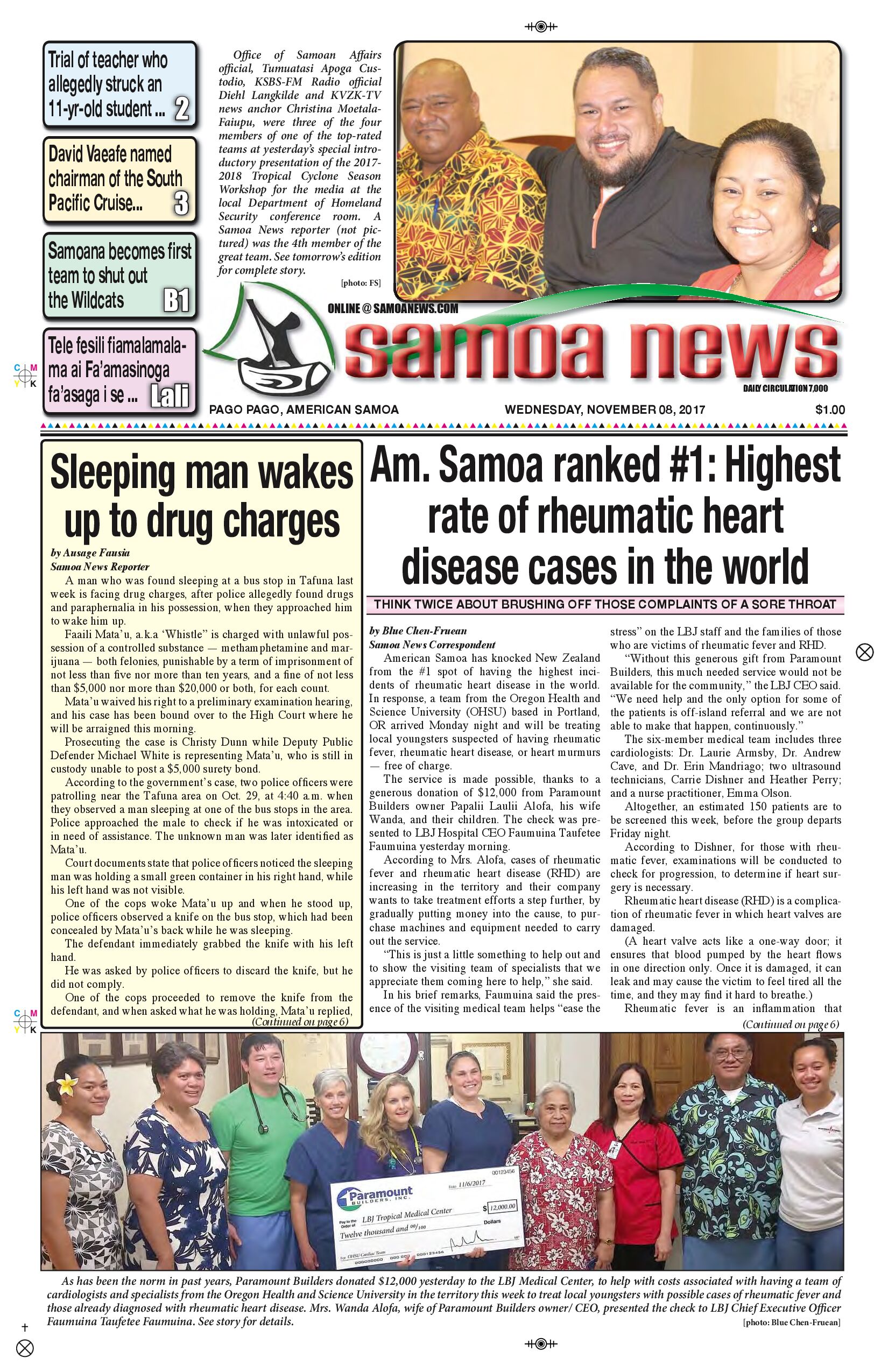 SN News Wednesday Nov. 08, 2017