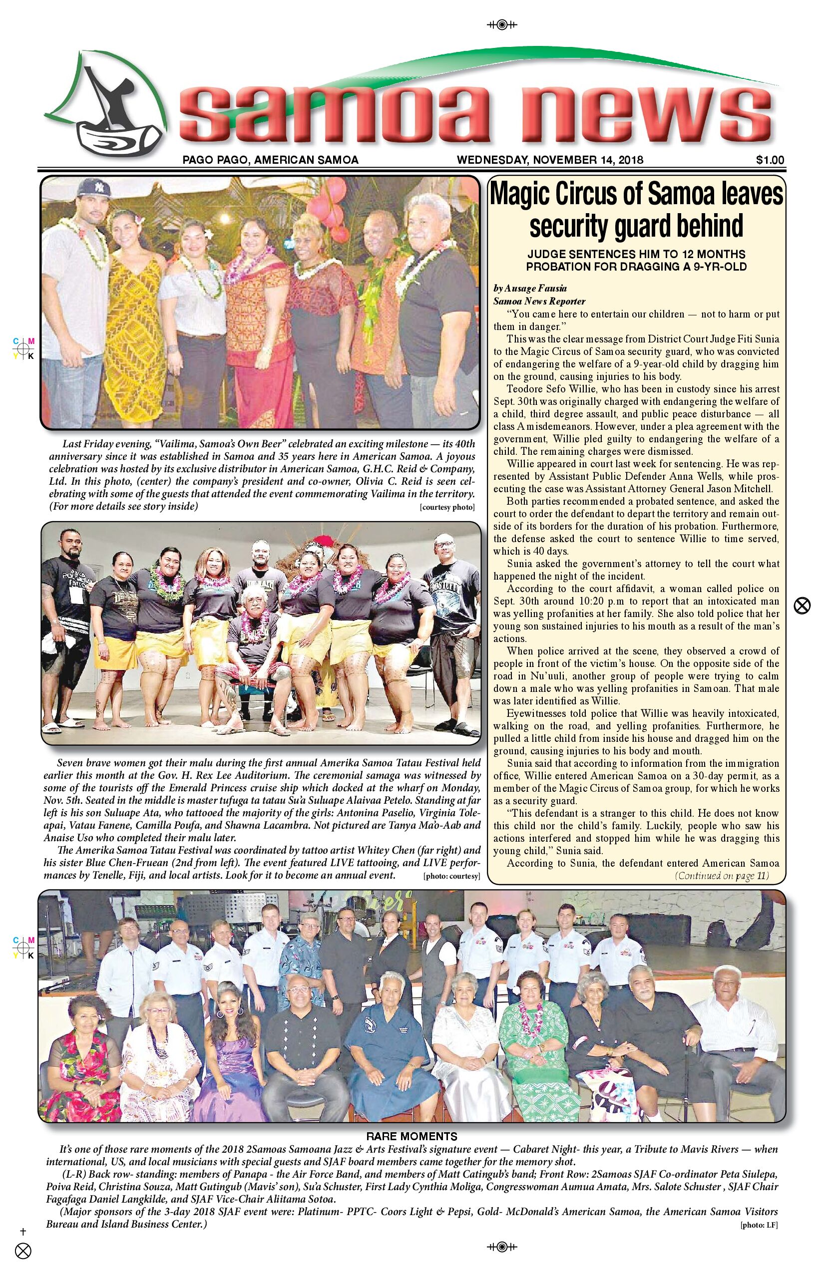 SN News Wednesday, November 14, 2018