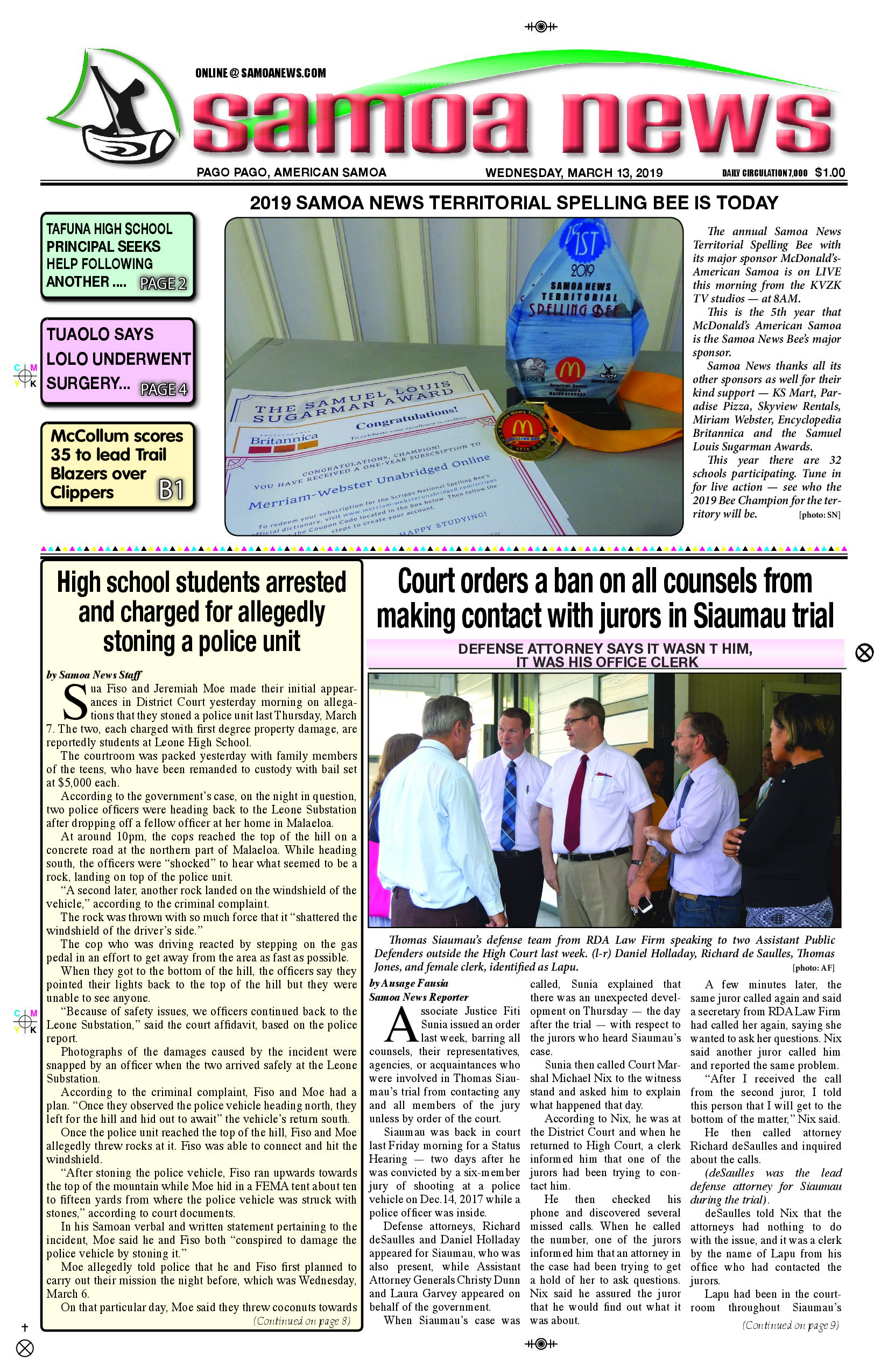 SN News Wednesday, March 13, 2019