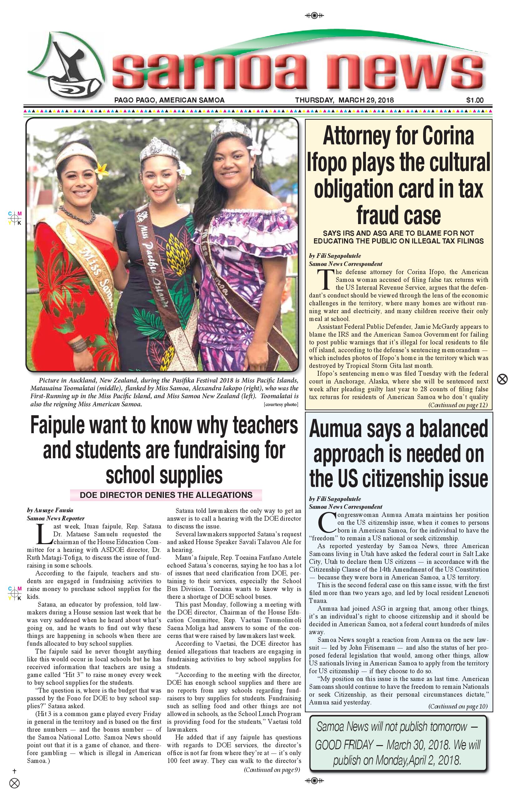 SN News Thursday, March 29, 2018