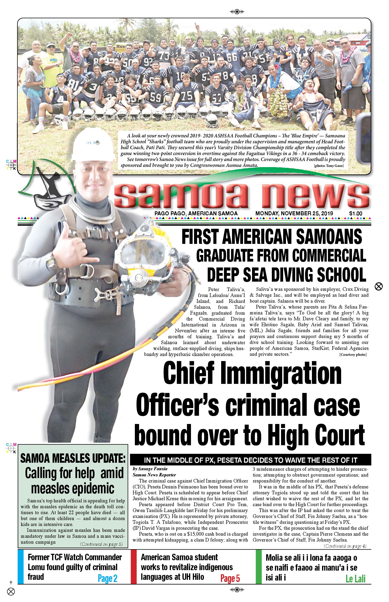 SN News Monday, November 25, 2019