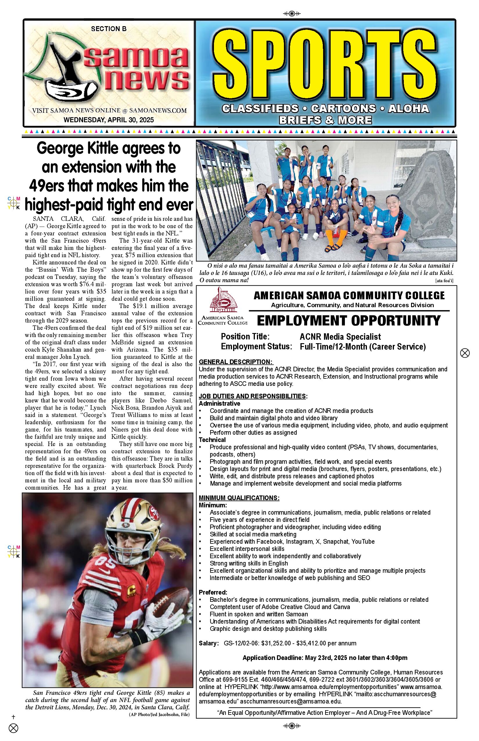 SN News Wednesday, April 30, 2025