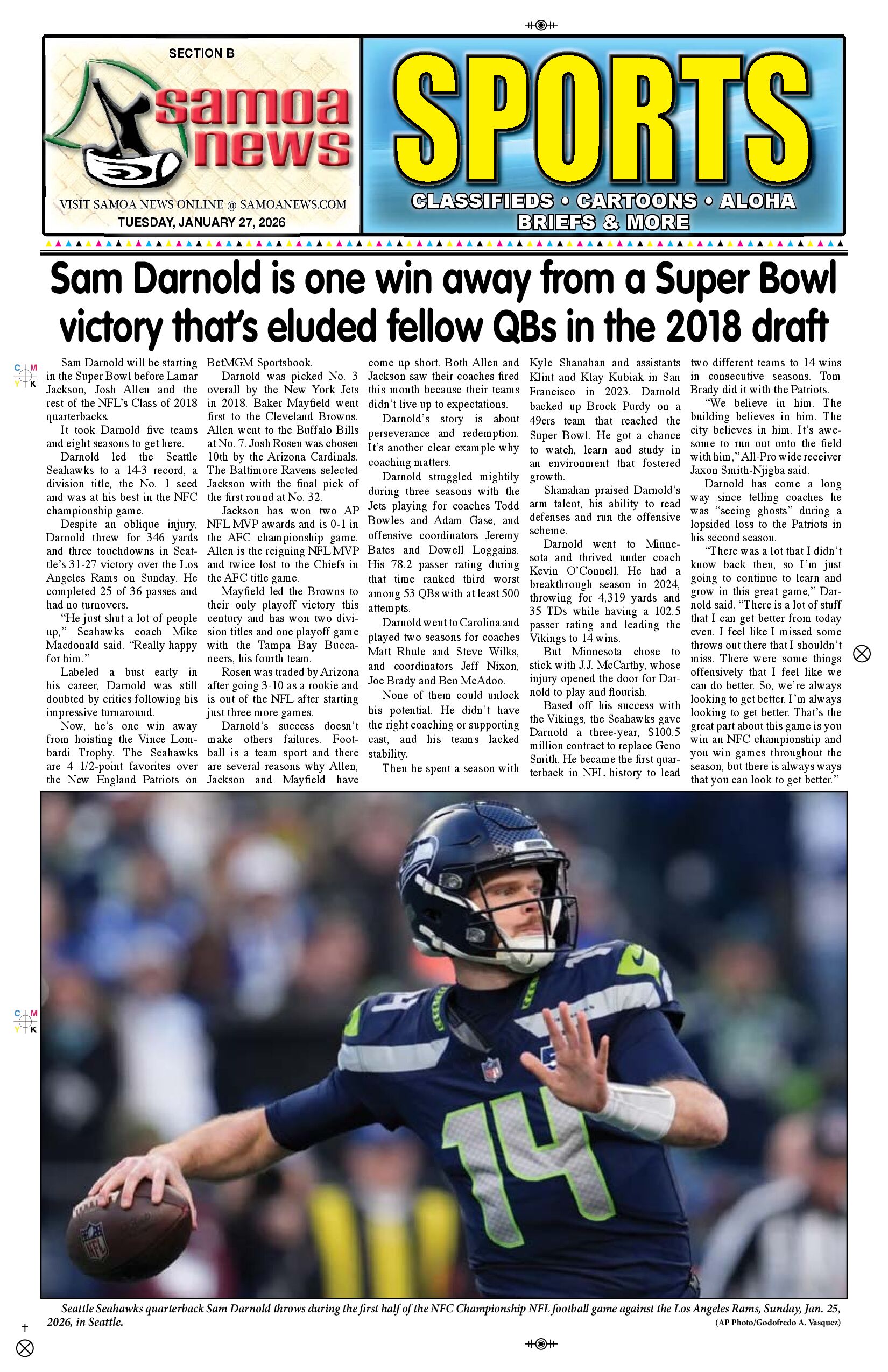 SN Sports Tuesday, January 27, 2026