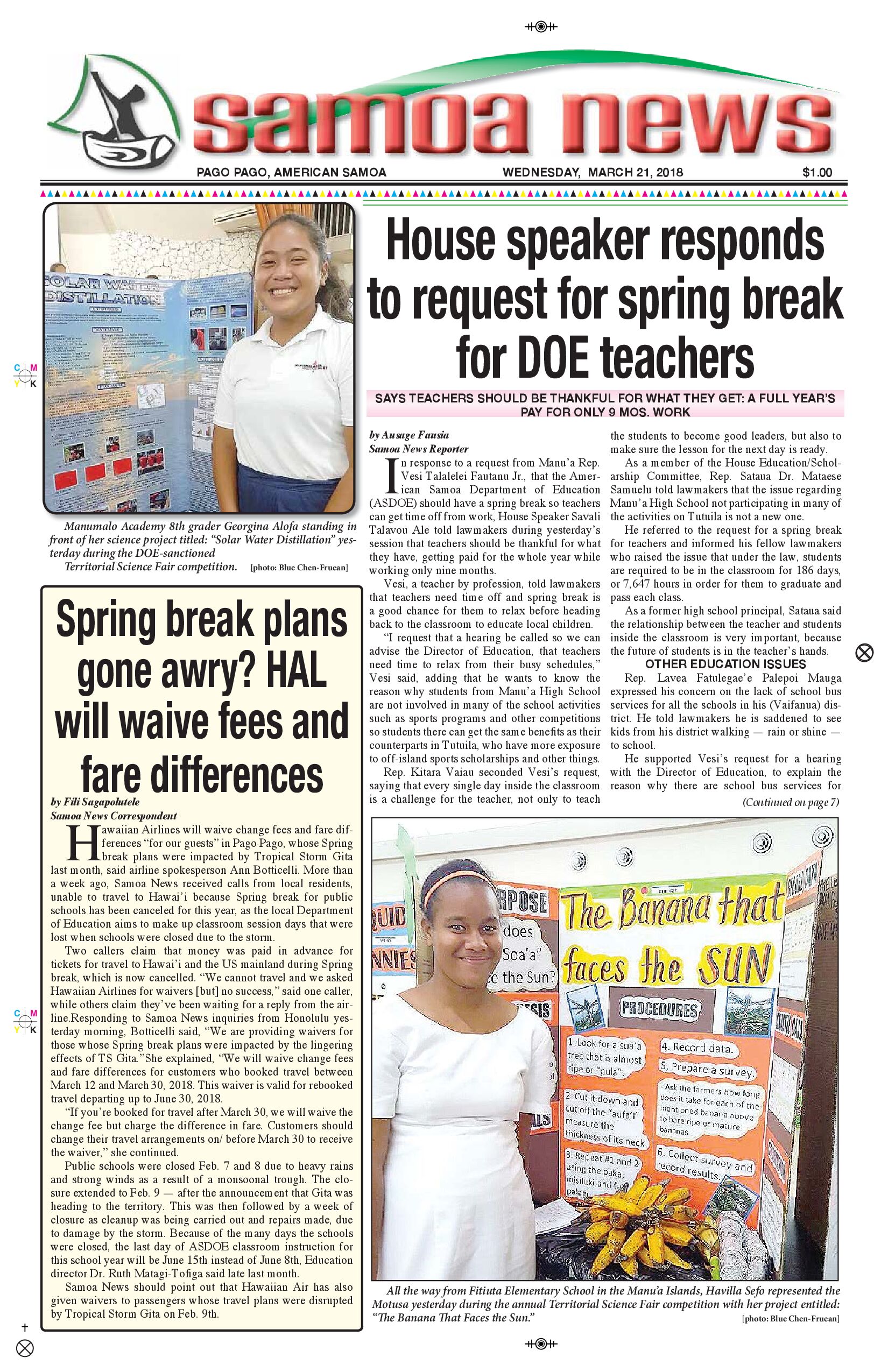 SN News Wednesday, March 21, 2018