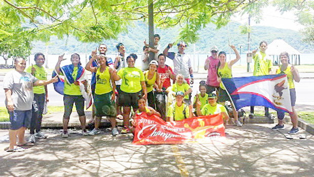 American Samoa’s Under 18 women’s beach handball team