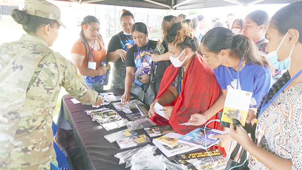 U.S. Army Reserve booth during Federal Career Day event
