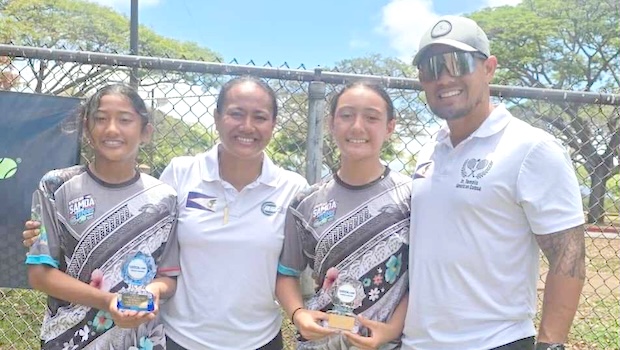 Joe and Leuila Ioane with their daughters Joella and Joele