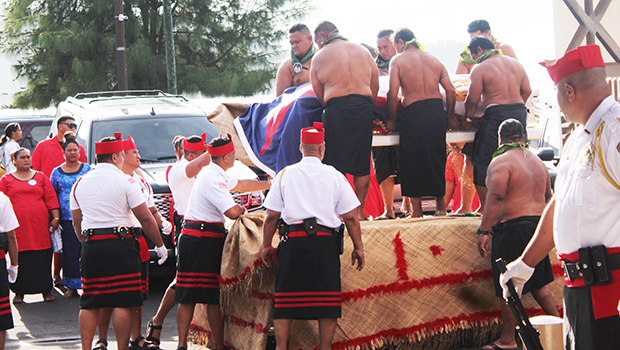Coffin of the late Senator Paramount Chief Satele Galu T. Satele