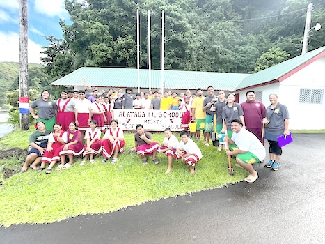 Leone High School’s NOAA Planet Stewards with Alataua Elementary students