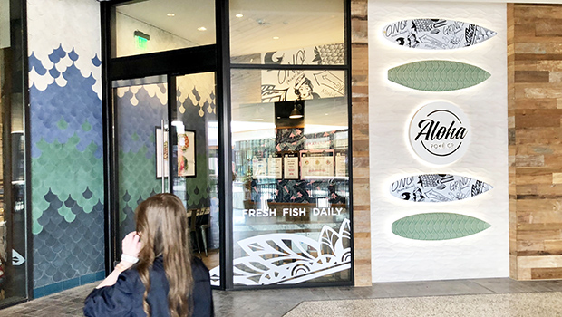 Aloha Poke at the Century City Mall, in Los Angeles, California