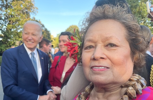 Amata and Biden in selfie