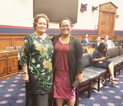 Congresswoman Amata and Teacher of the Year Jordanna Maga 