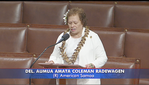 Congresswoman Amata speaking