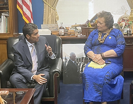 Amata with Republic of Palau President Surangel Whipps