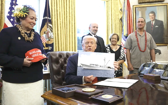 Amata with Trump and others