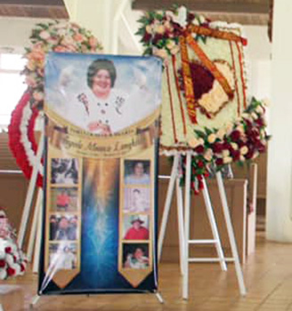 Photos of Angie at her funeral