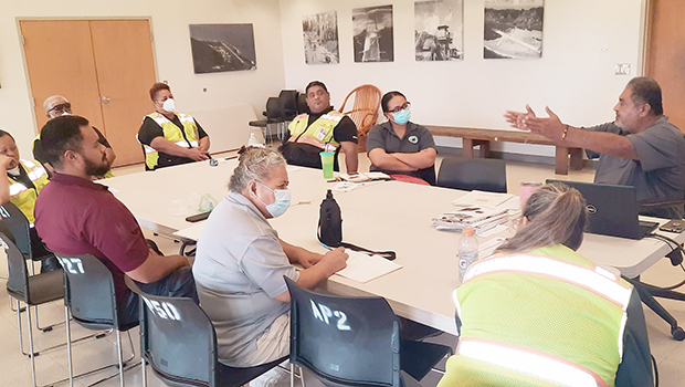 Safety Officer Aluese Te'i. Port Administration Department and participants