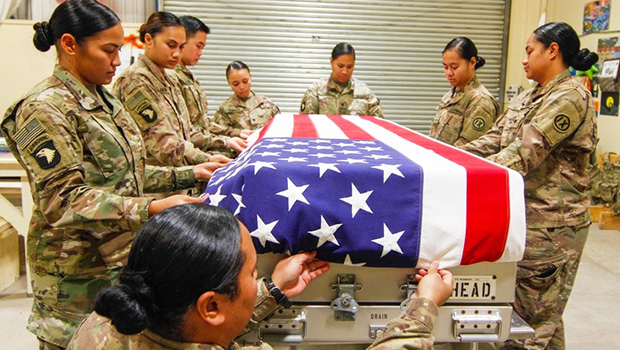 Mortuary affairs specialists from the 962nd Quartermaster Company