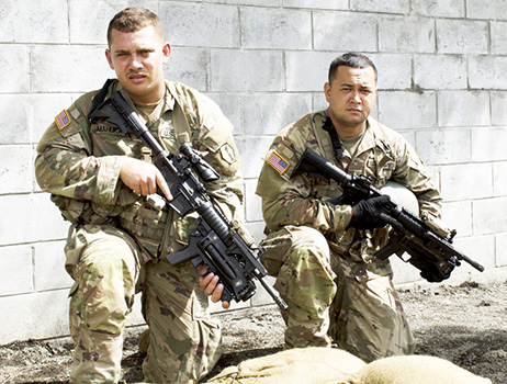 U.S. Army Reserve brothers Spc. Pemerika Mahuka, and Sgt. Clayton (Kona) Mahuka