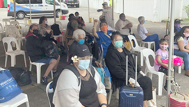 some of the passengers on the first repatriation flight to American Samoa