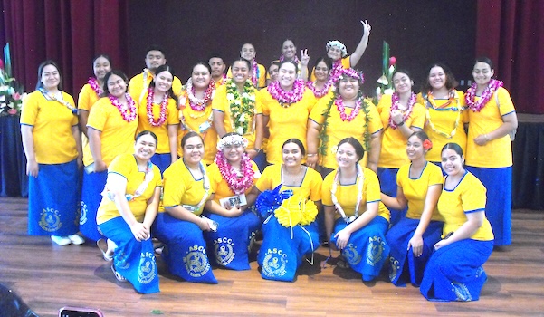 New and current members of the Phi Theta Kappa honor society at ASCC