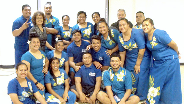 Business Ambassadors of ASCC with department chairperson Dr. Faofua Faatoafe and instructor Ioapu Tauai