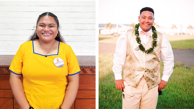 ASCC students Fouiamalo Luamanu (left) and Lawrence Talatau (right)