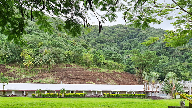 hillside excavation behind ASCC