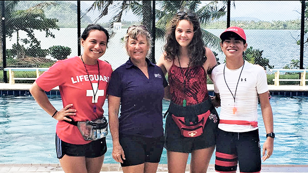 Kimberly Ms. Lytle are (l-r) Tilali Scanlan, Lytle, Madeline Harris, and Vincent Jagon