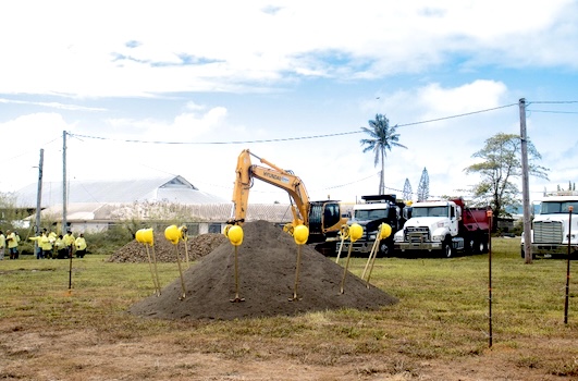 ground breaking on a new three-story ASDOE admin building