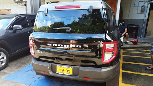 ASG vehicle in disabled parking place