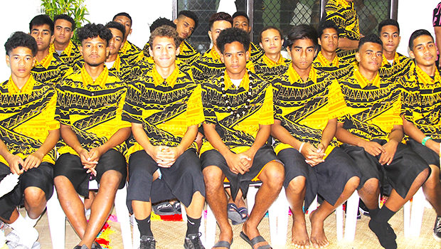 The American Samoa men's U-19 team during a church service on Sunday, May 20, 2018.