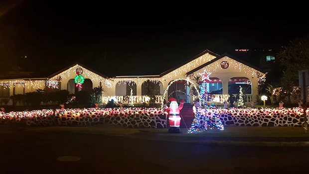 HC Asuega Faamamata home decorated for Christmas