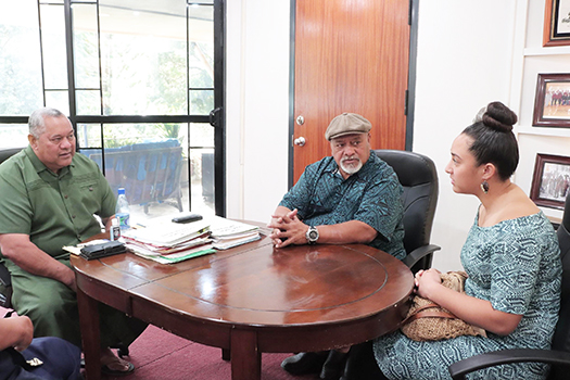 Brandy Atuatasi with GOVERNOR AND STAFF MEMBER