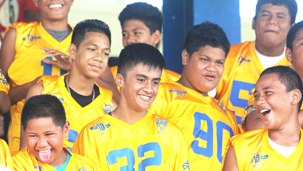 Huge smiles on the faces of the AYFS Rams 