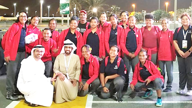 American Samoa Special Olymipians in Abu Dhabi, Arab Emirates.