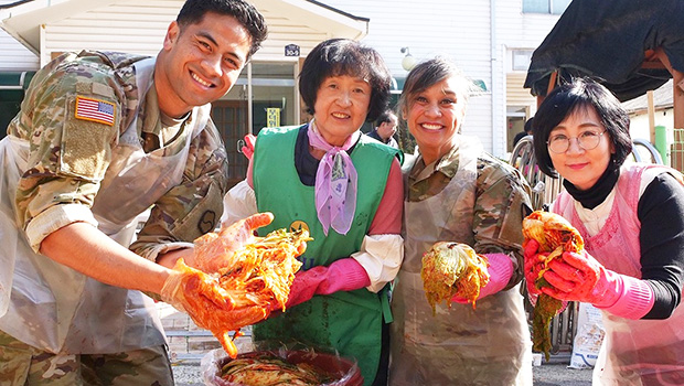 Jalen S Mamea helping make kimchee