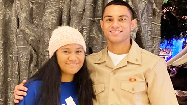 Toa o Samoa Ben Maulupe of Aua with his niece Christina Tase