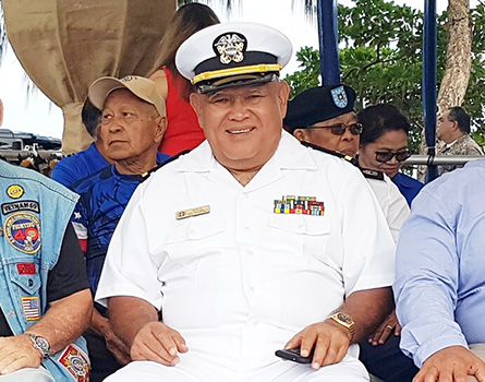 Vicente Borja at a Veteran of the Year ceremony in Ypao Beach, Guam