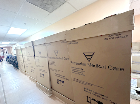  boxes of dialysis machines