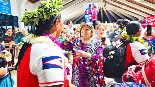 Amata greets mini games athletes