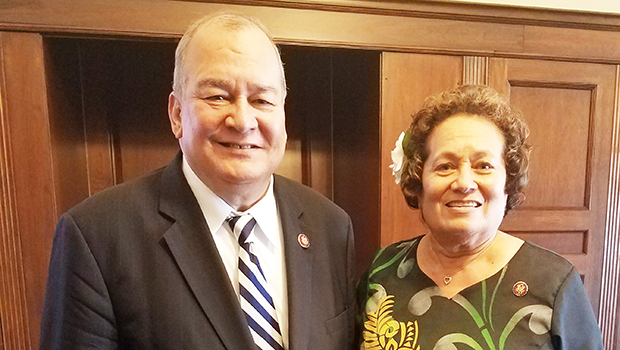 Congresswoman Amata with Congressman Sablan 