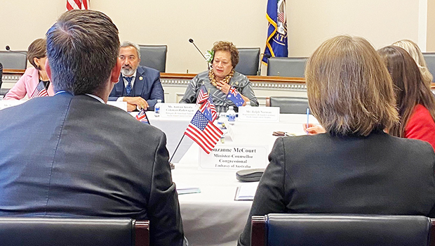 Congresswoman Uifa’atali Amata speaking